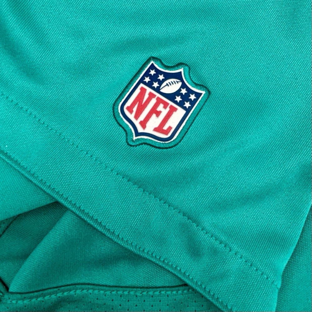 Nike Miami Dolphins NFL Team Issued Polo 3XL Mike Sherman Dri-Fit Aqua - Picture 7 of 16
